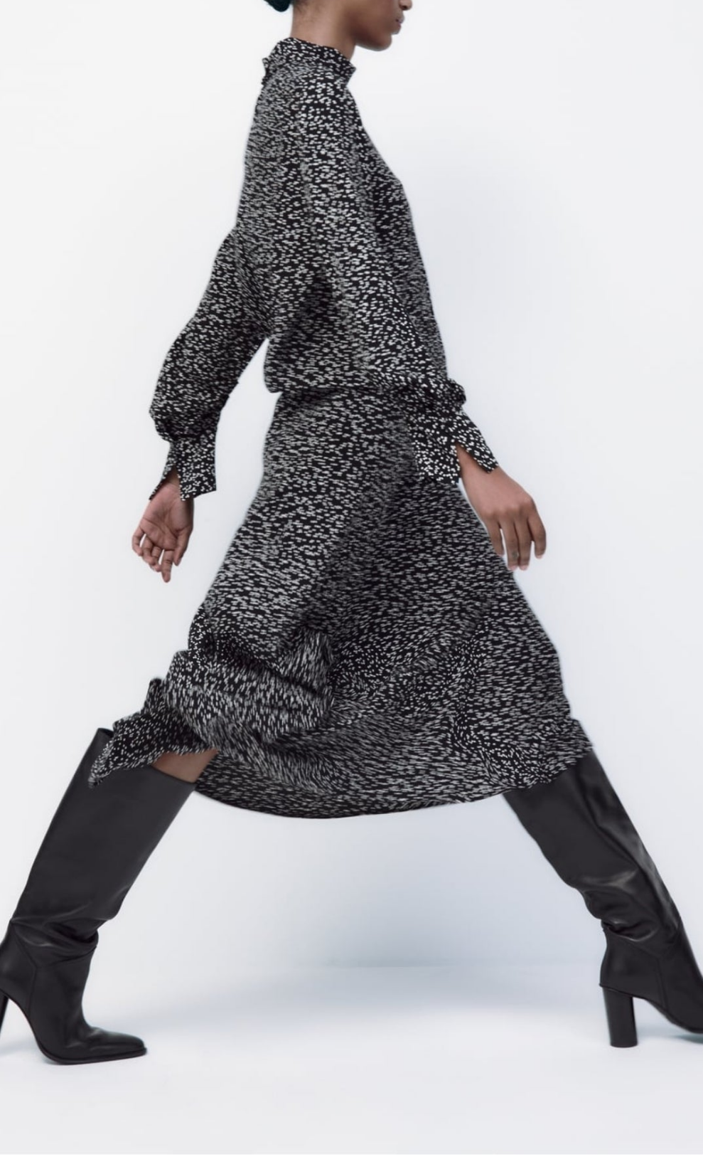 Midi printed dress