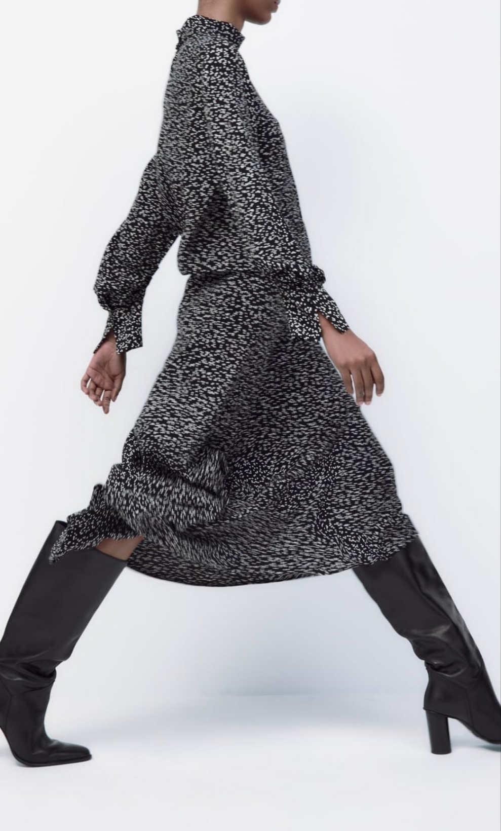 Midi printed dress