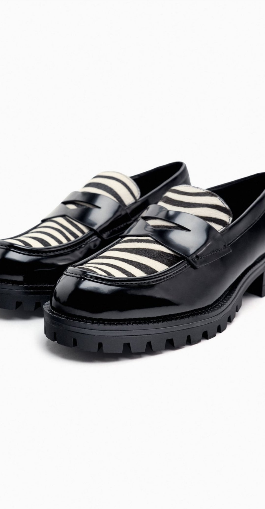 Animal print loafers