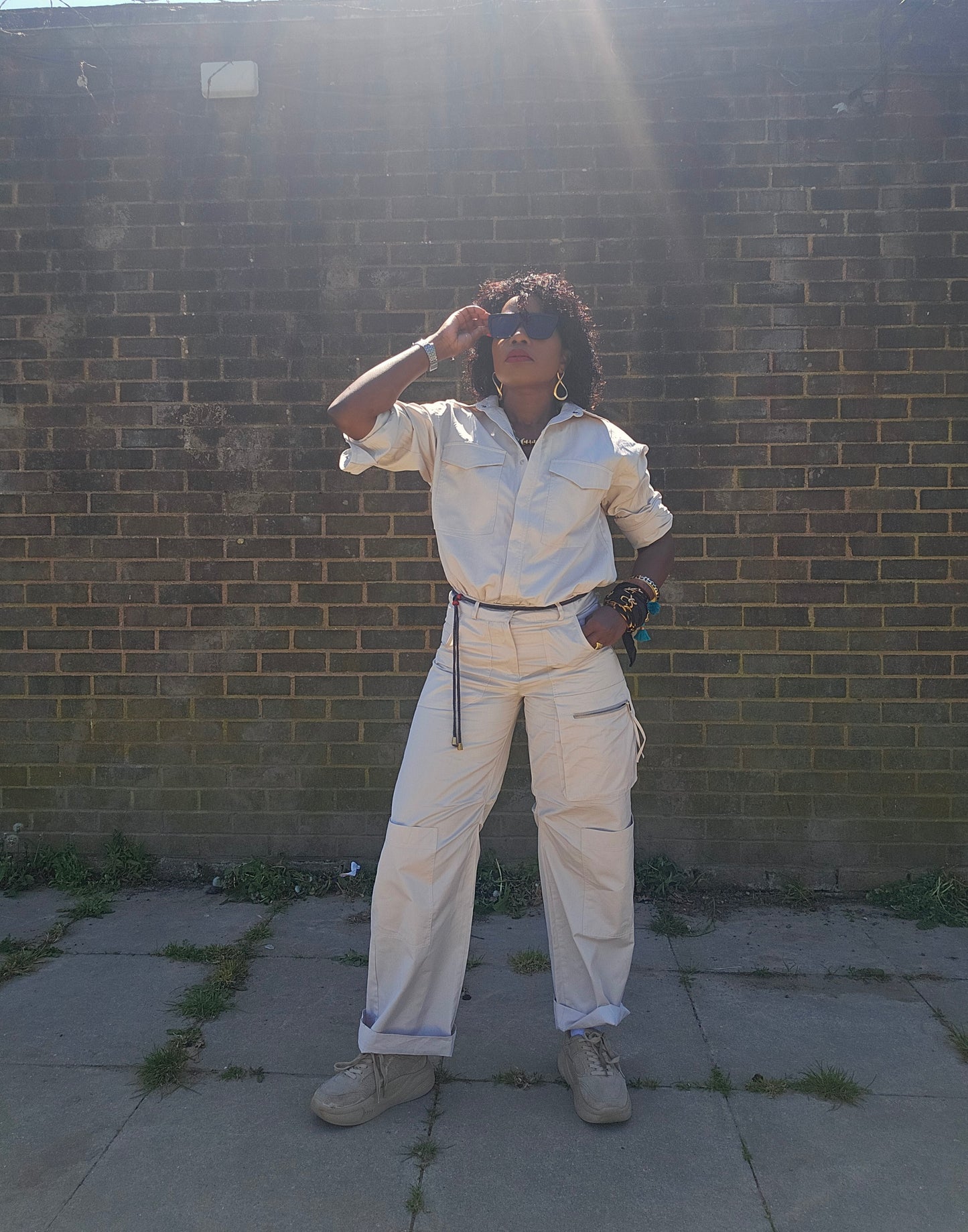 Long Utility jumpsuit