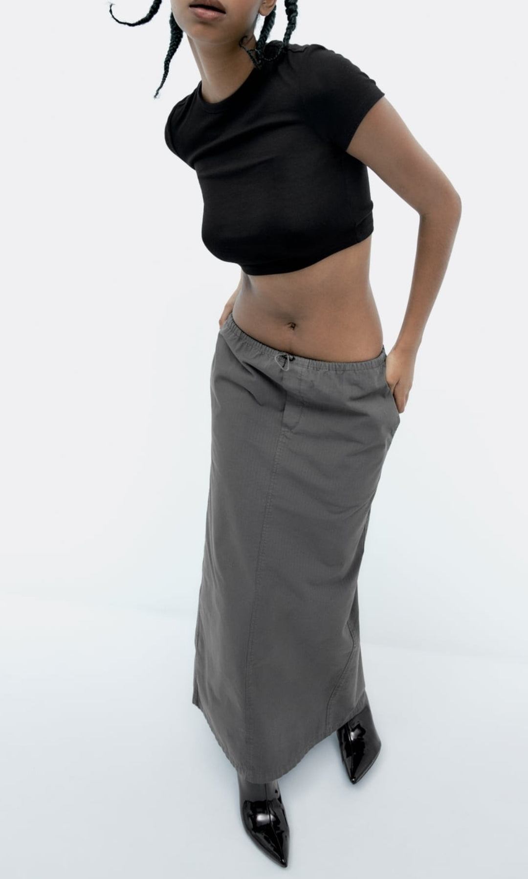 Long slit skirt