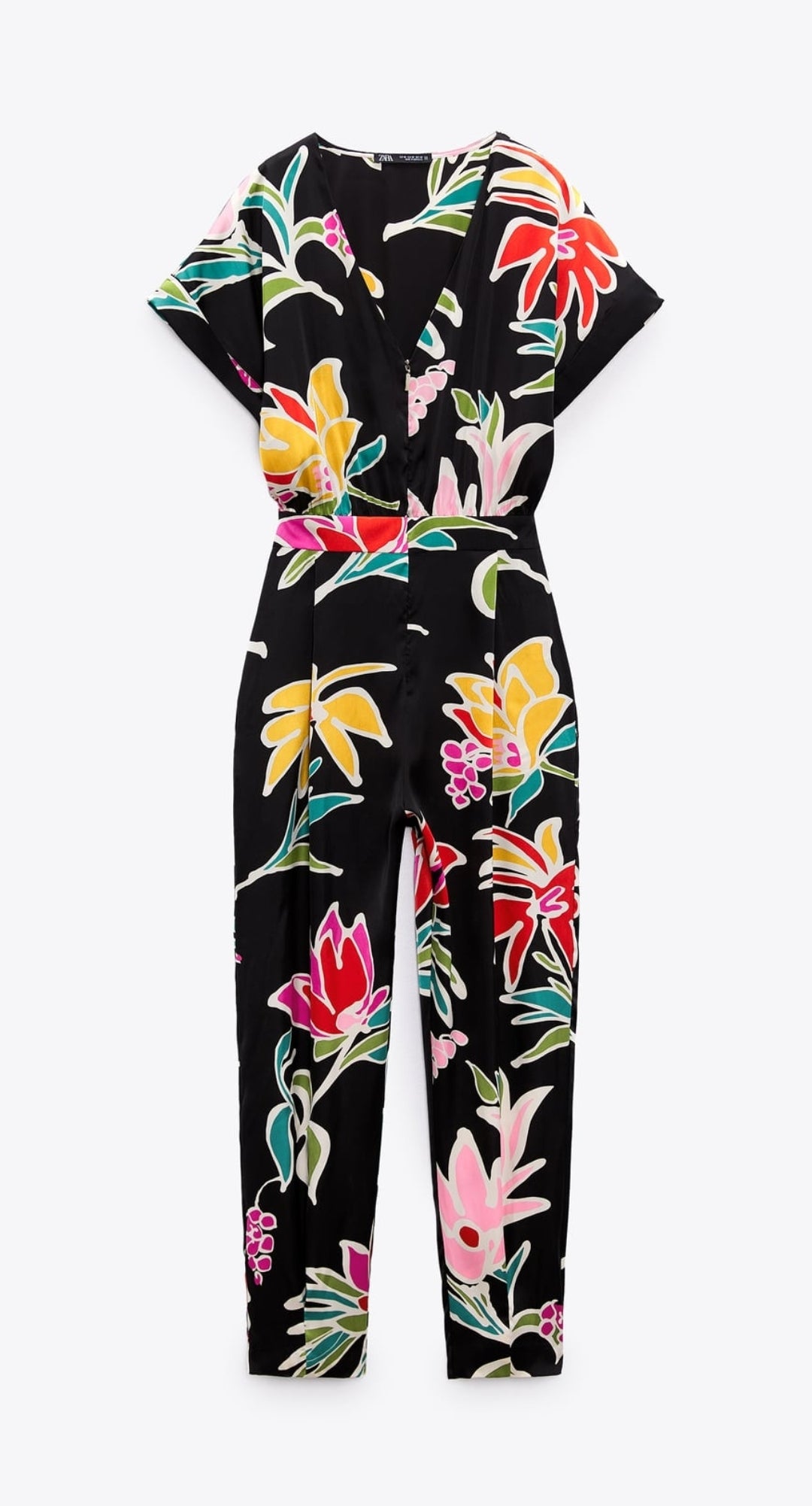 Satin Jumpsuit with zip closure