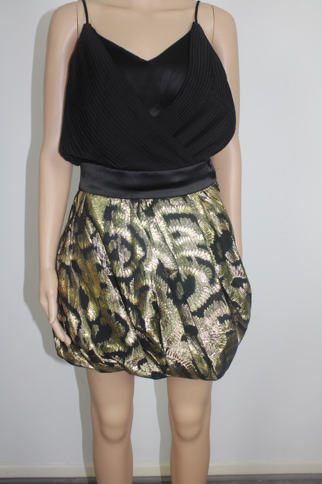 Metallic gold mini skirt