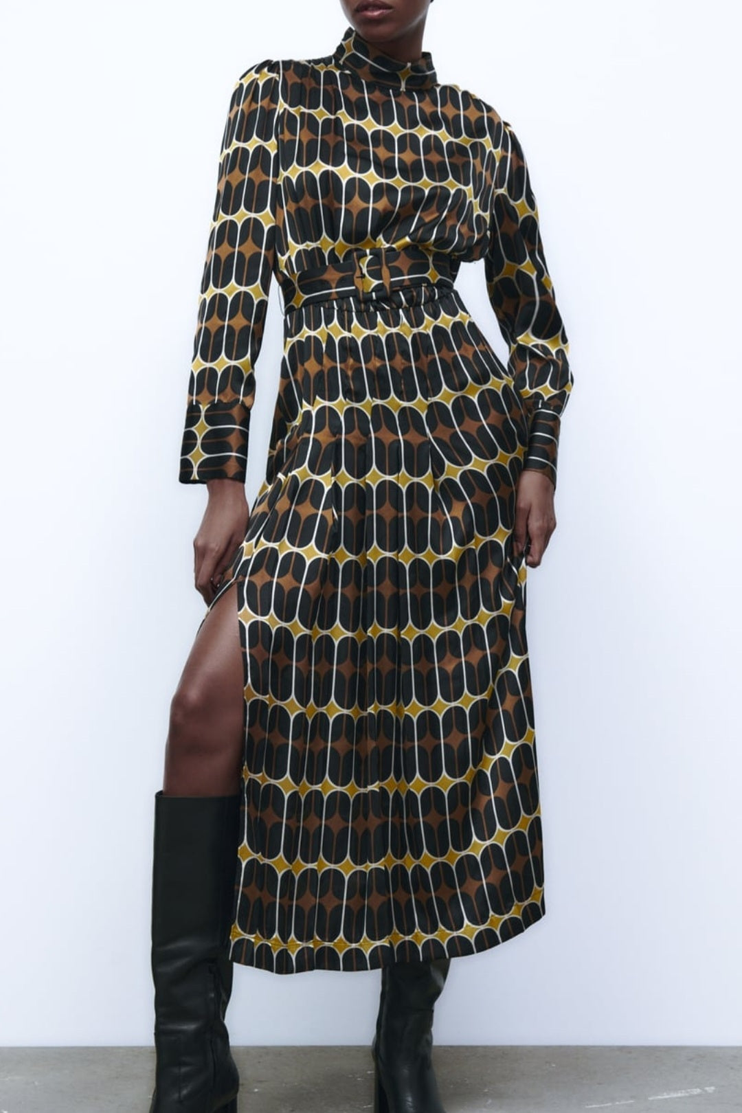 Printed Midi Dress