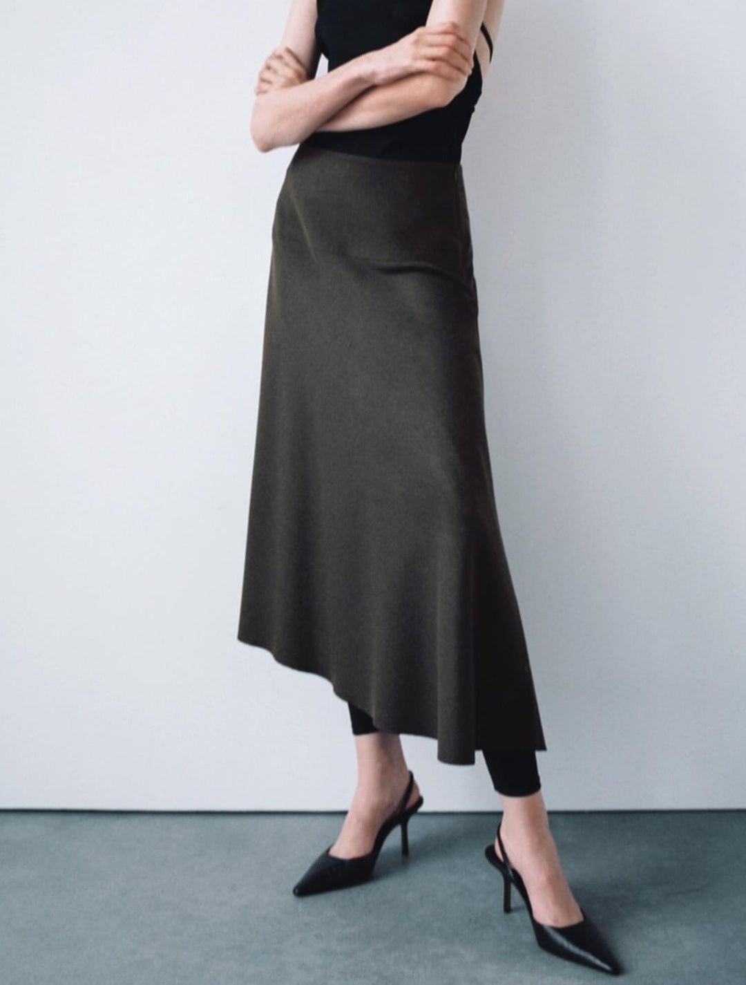 Asymmetric Midi skirt