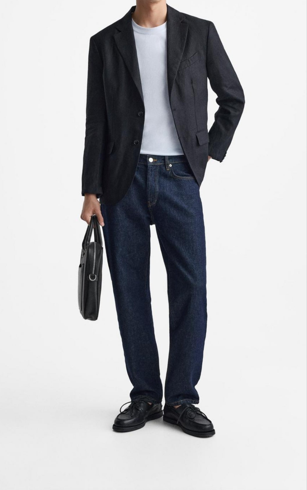 Textured briefcase bag