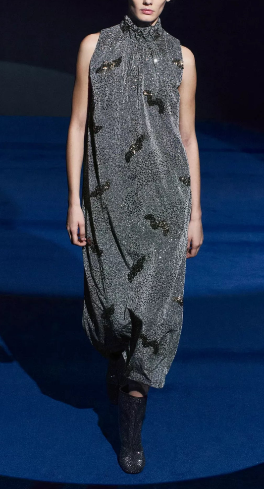 Midi dress with sequins