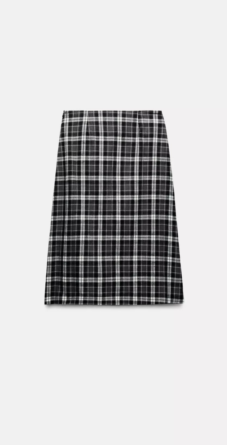Check flannel skirt