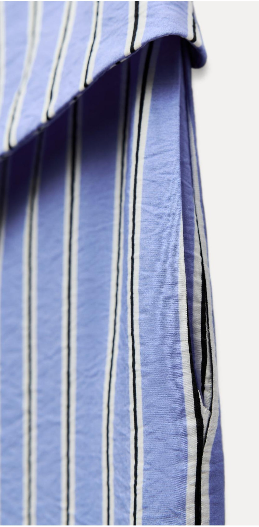 Stripped trousers with turn down waist