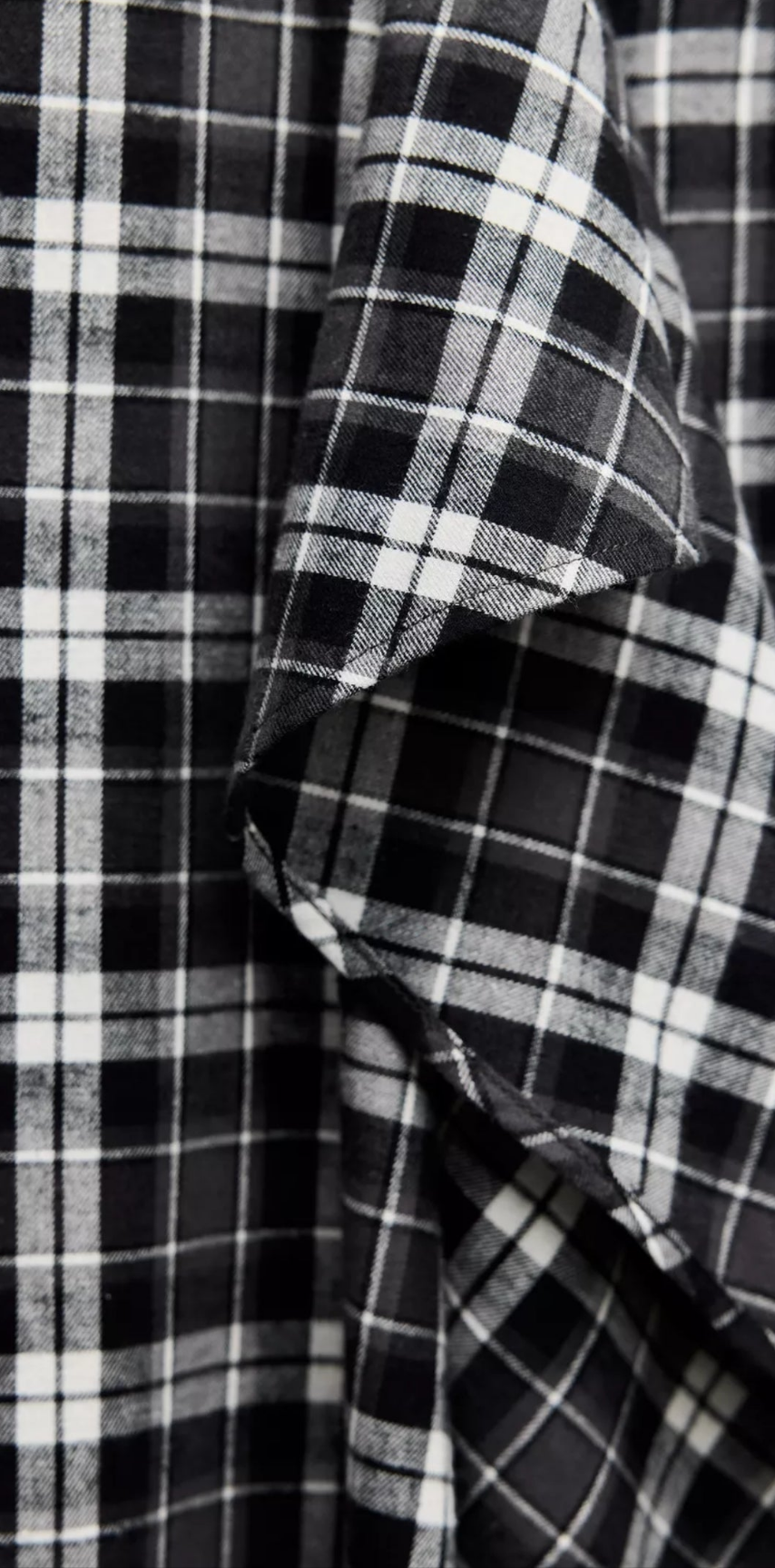 Check flannel skirt