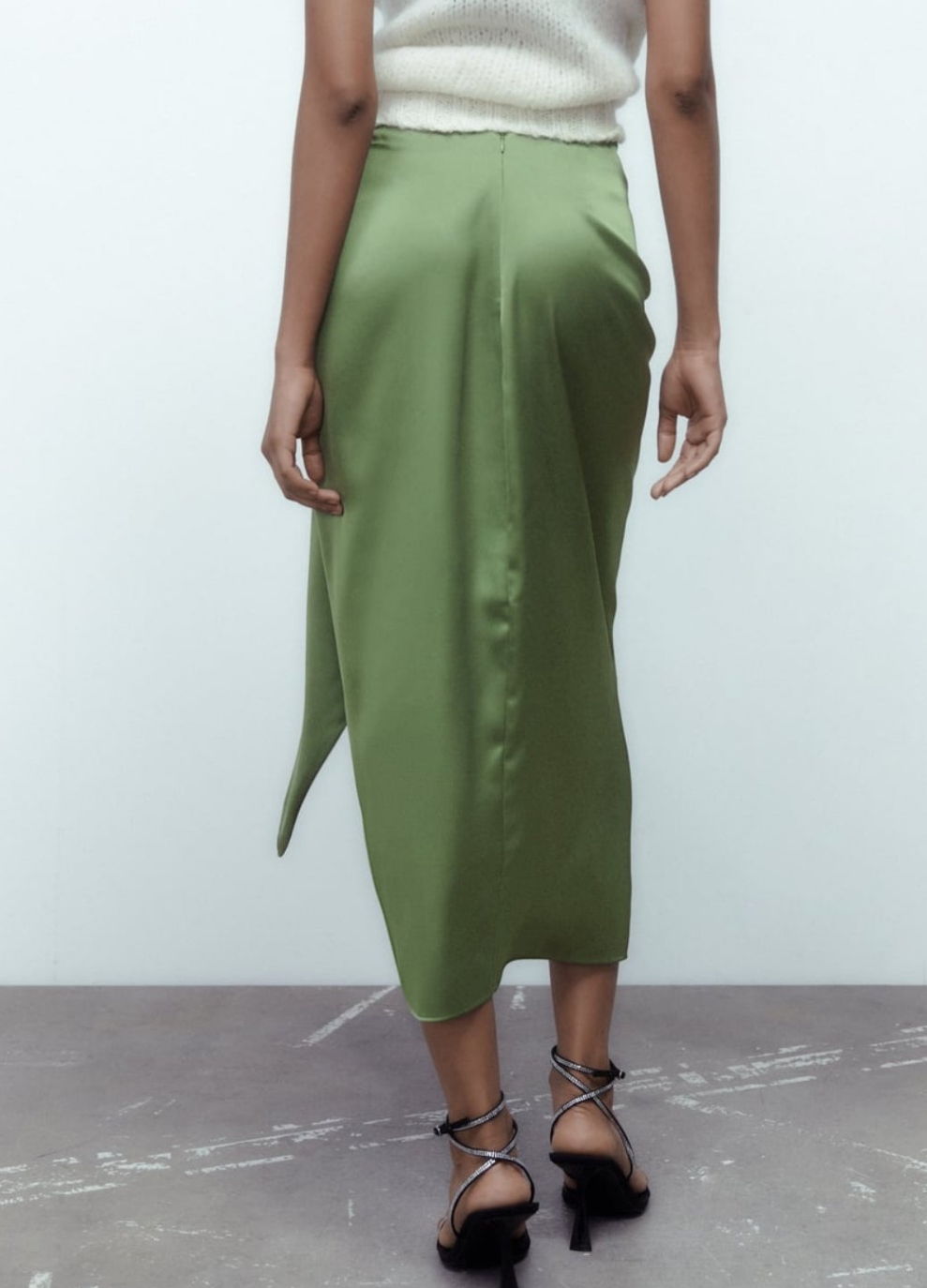 Satin cordinates skirt with matching top