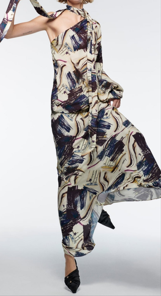 Long printed skirt