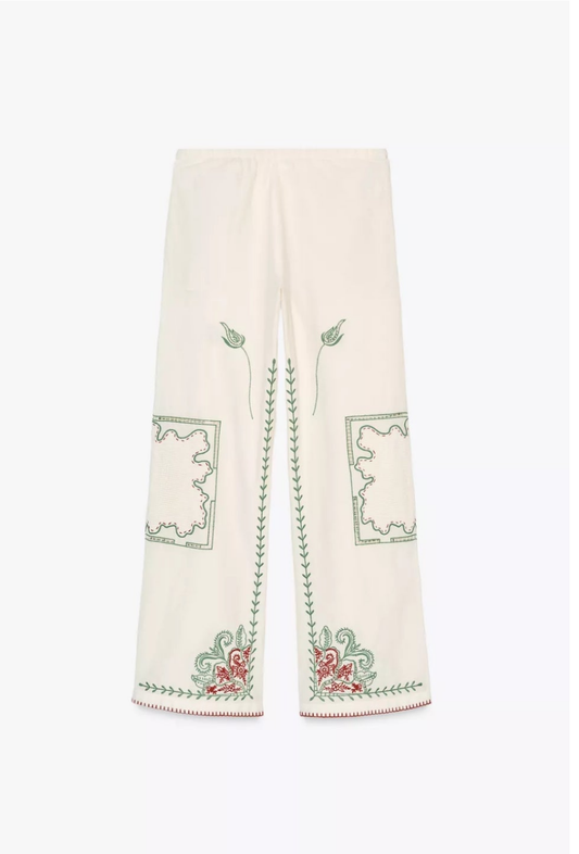 Embroidered trousers