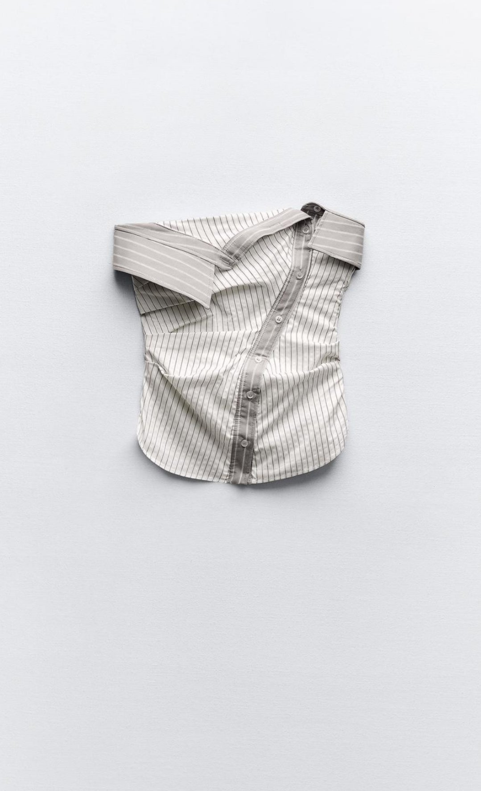 Strapless striped top