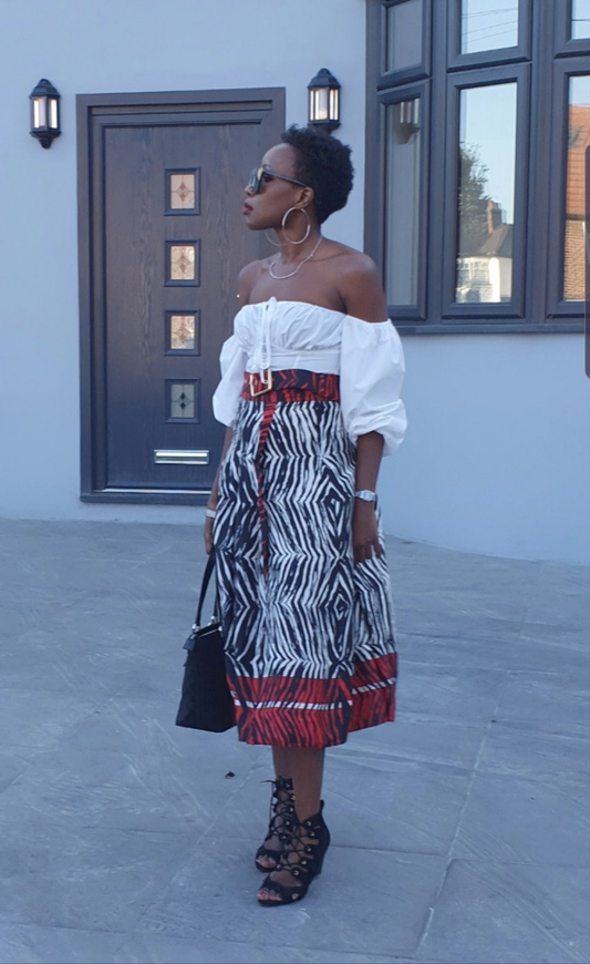 Zara Zebra Print Skirt L