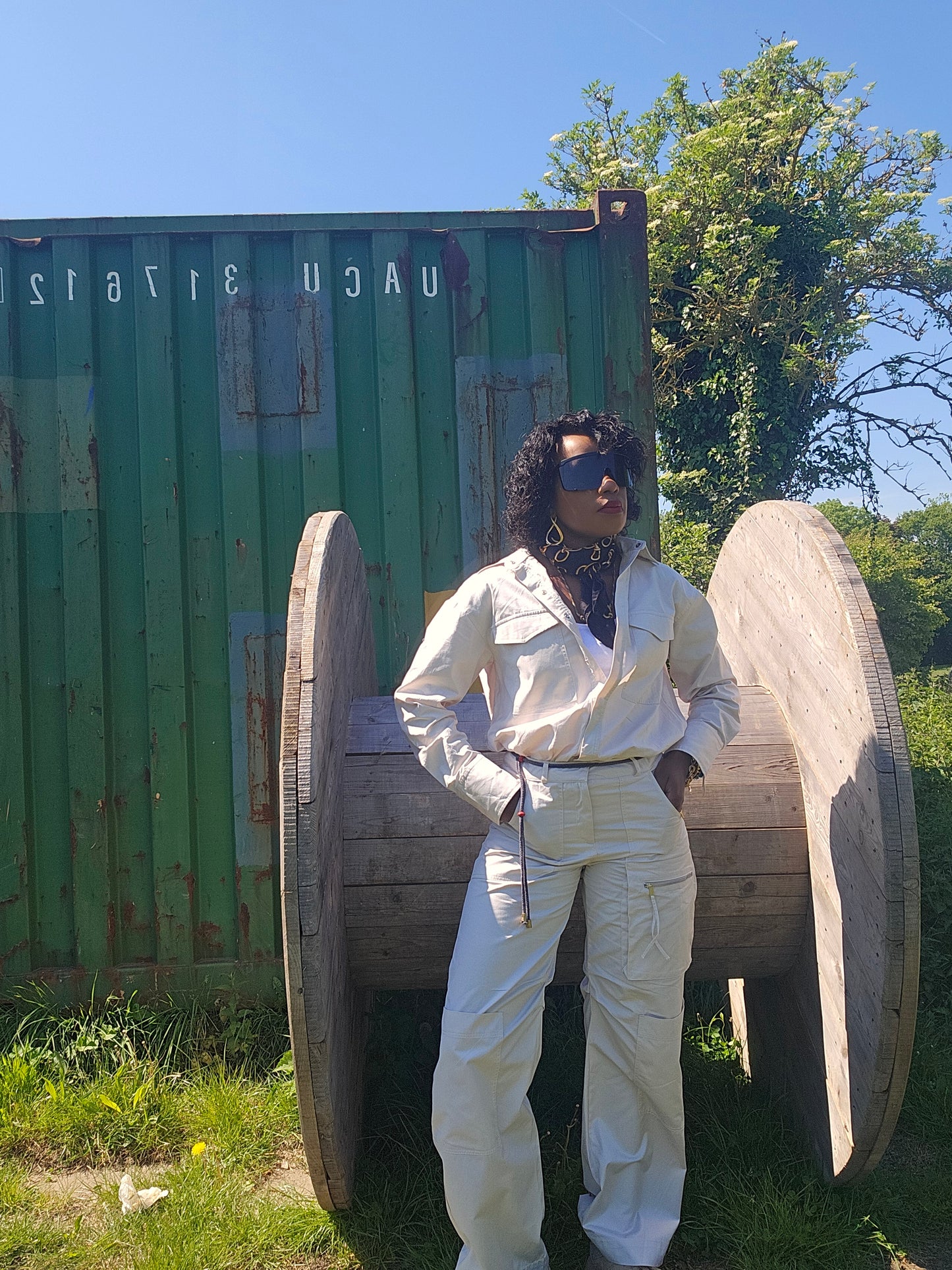 Long Utility jumpsuit