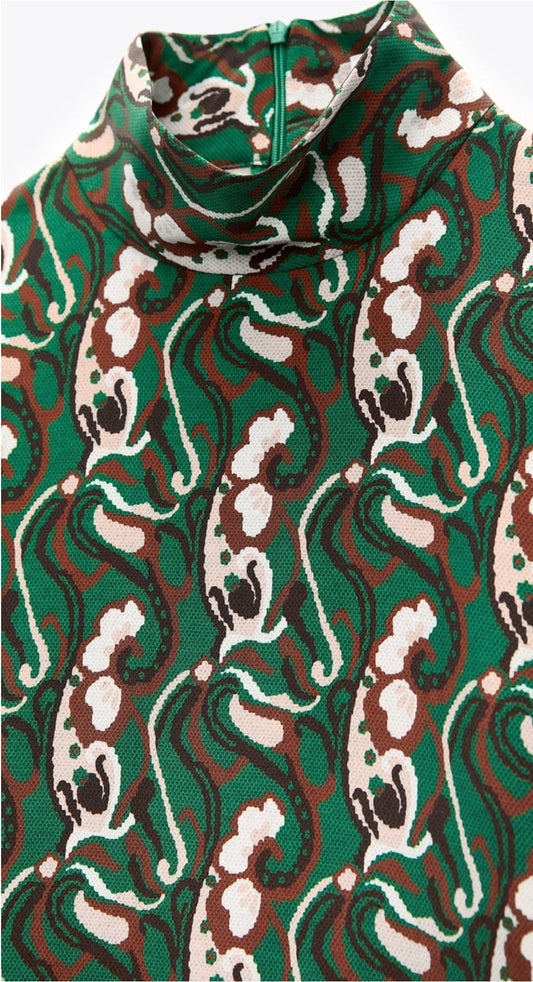 Printed Midi dress