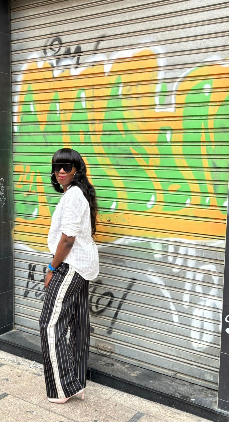 Striped Palazzo trousers