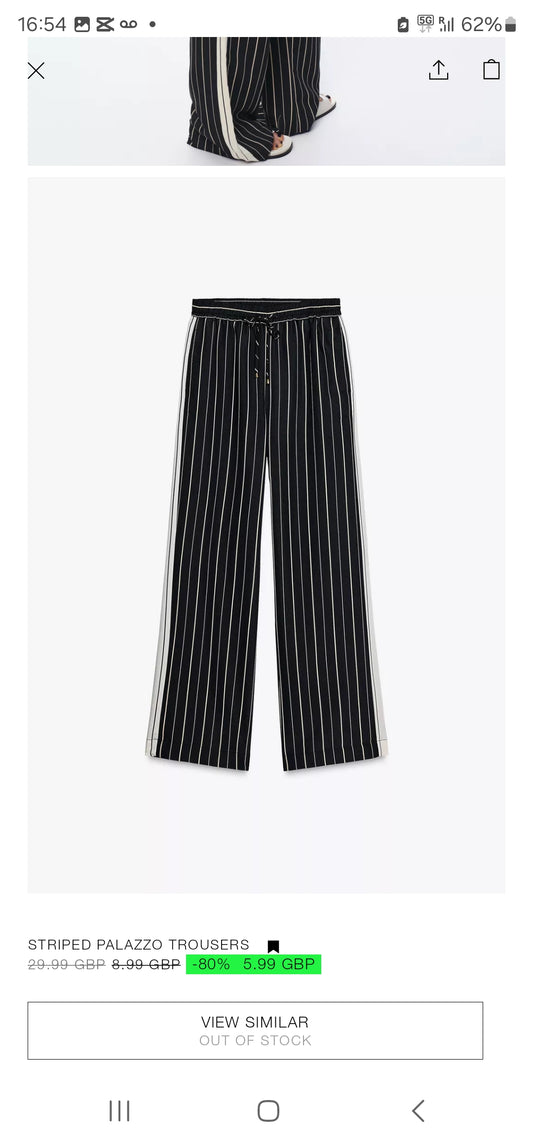 Striped Palazzo trousers