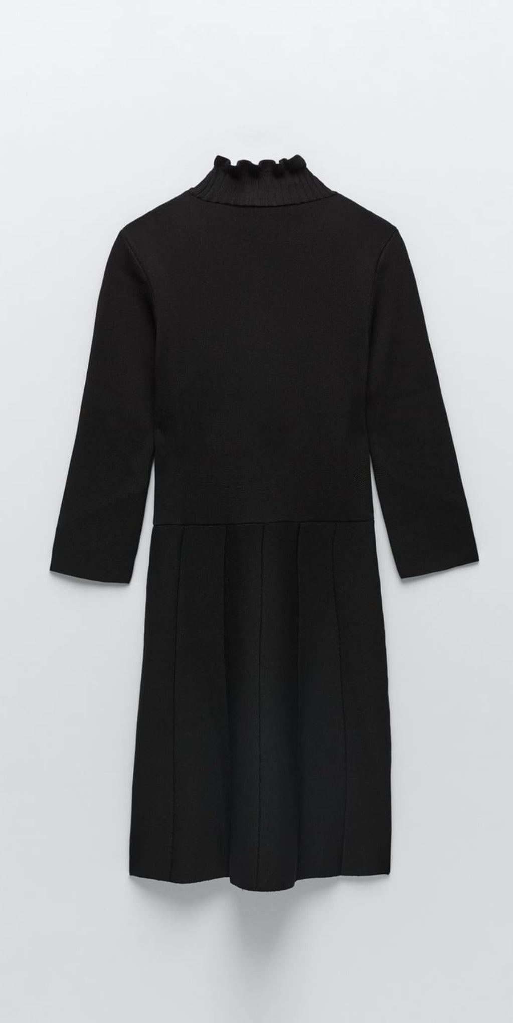 Knit dress with velvet bow