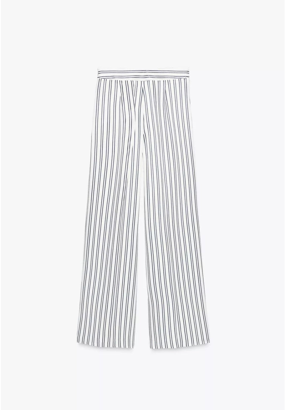Striped buttoned trousers