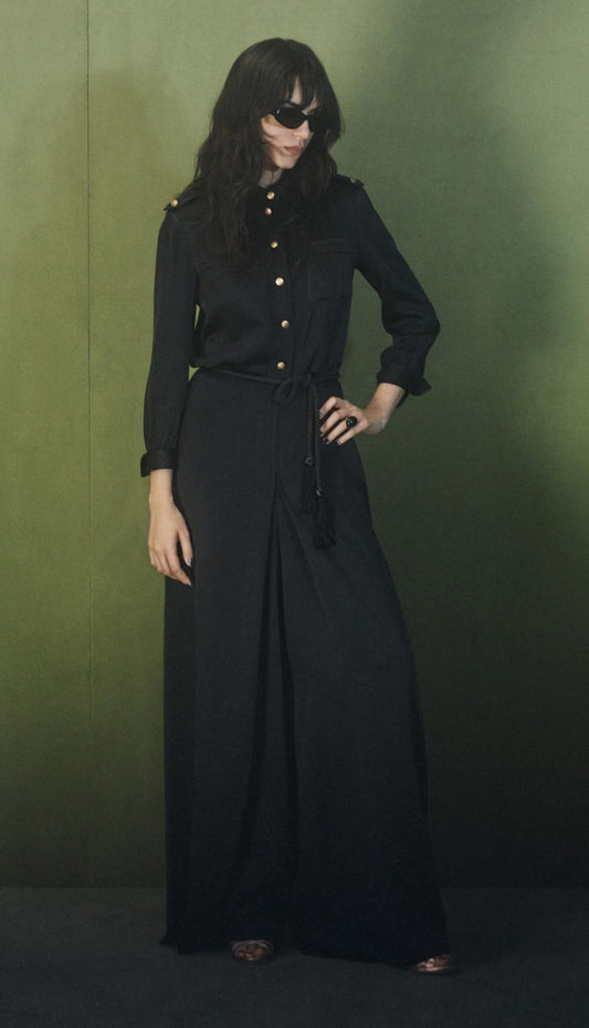 KATE MOSS BELTED PALAZZO JUMPSUIT