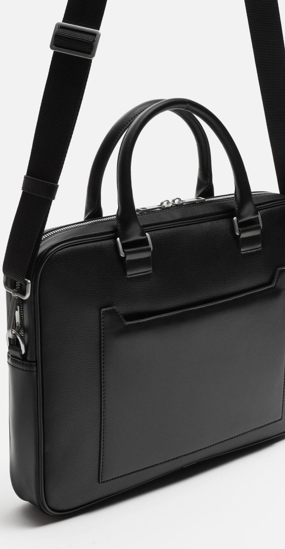 Textured briefcase bag