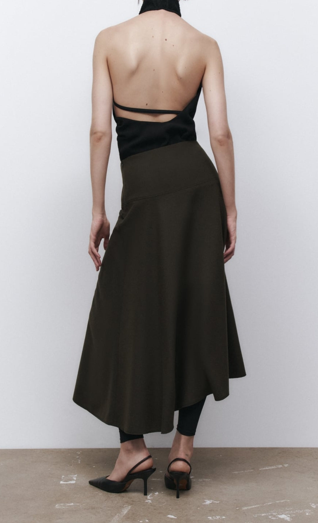 Asymmetric Midi skirt