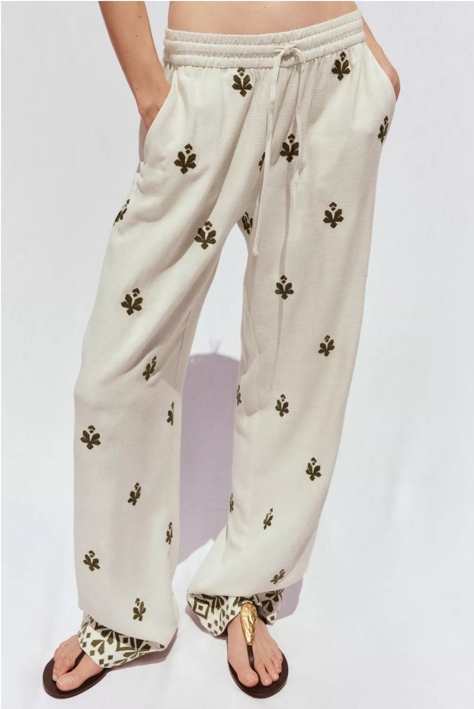Embroidered trousers