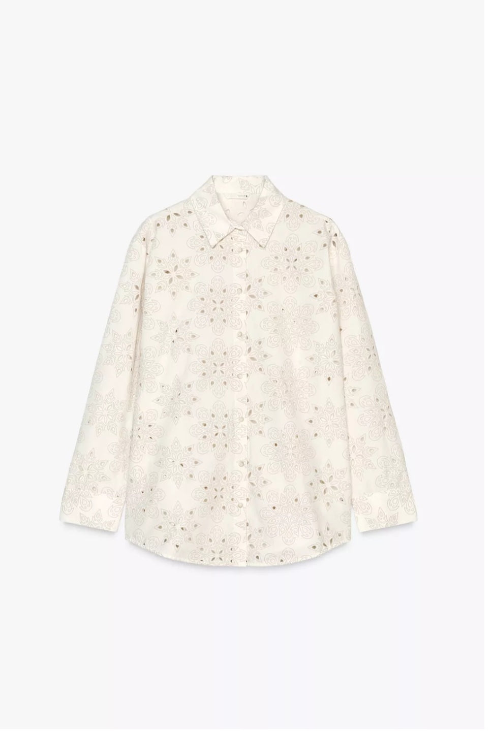 SHIRT WITH RUBBERISED CUTWORK EMBROIDERY