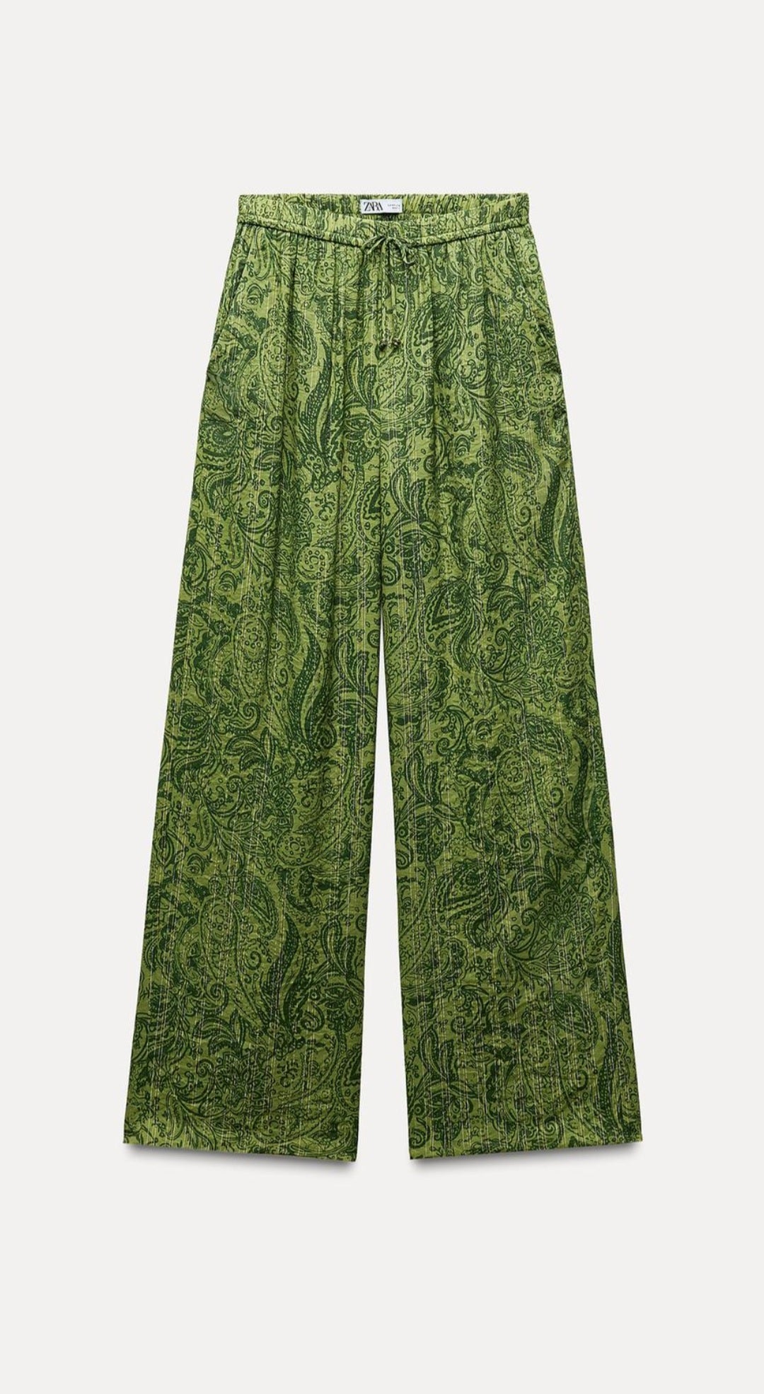 METALLIC THREAD PRINTED TROUSERS