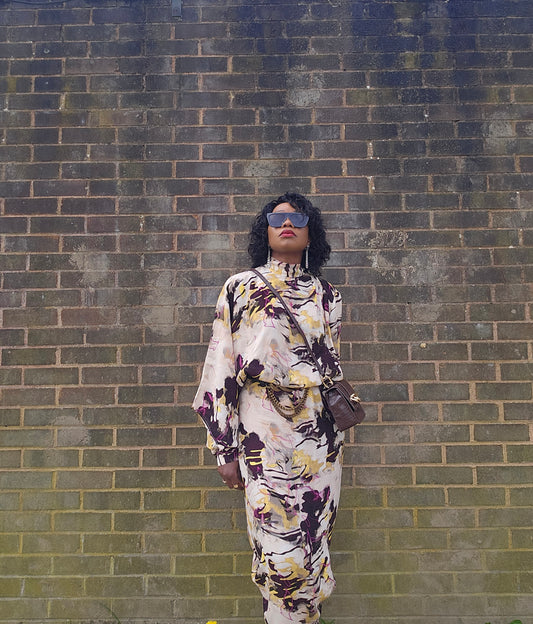 Printed midi dress
