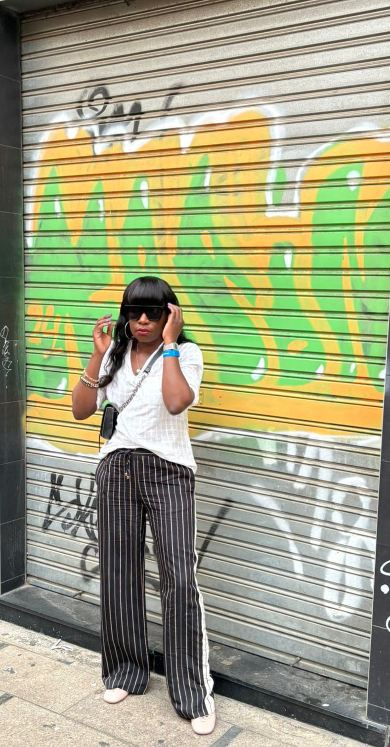 Striped Palazzo trousers