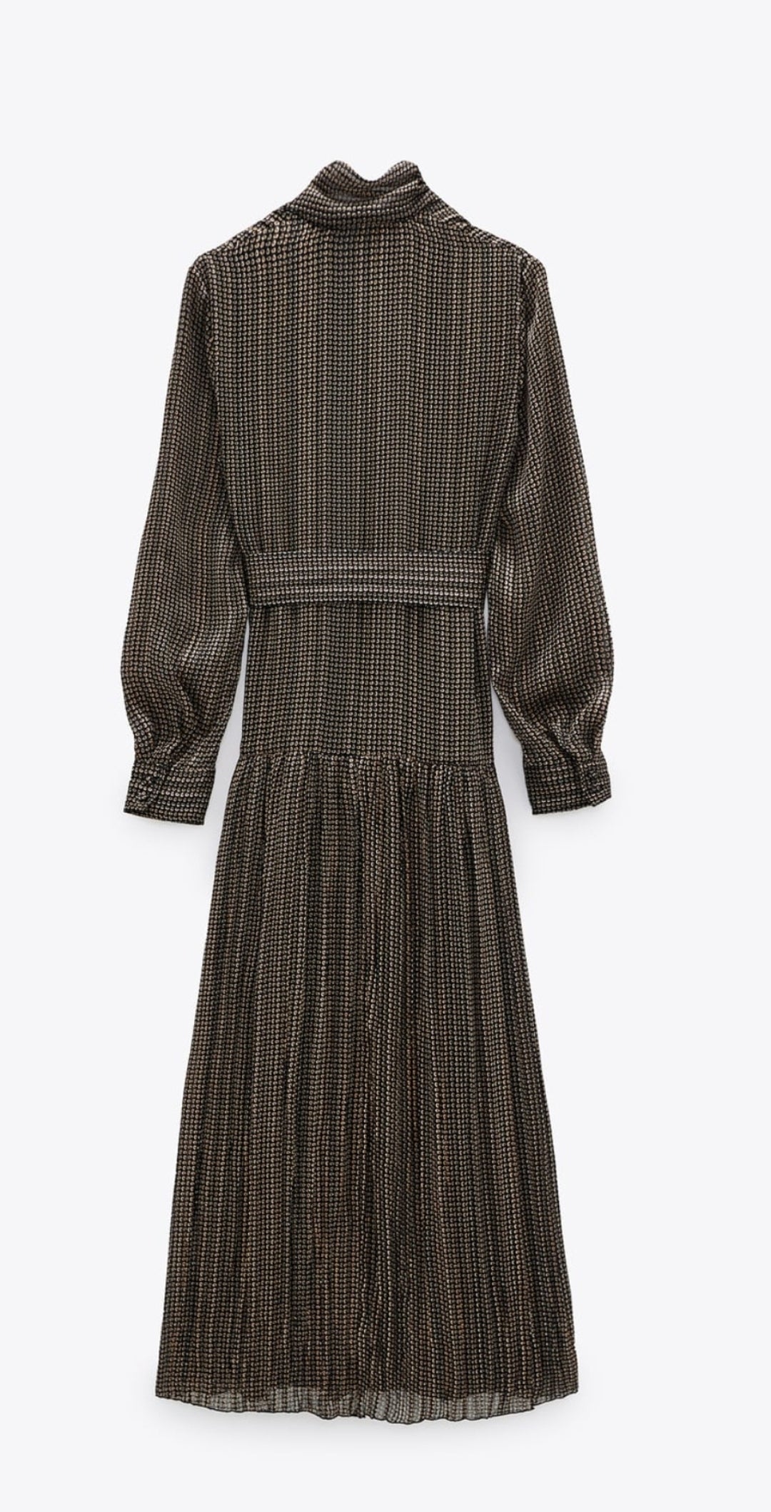 Long pussybow metallicalic thread Dress