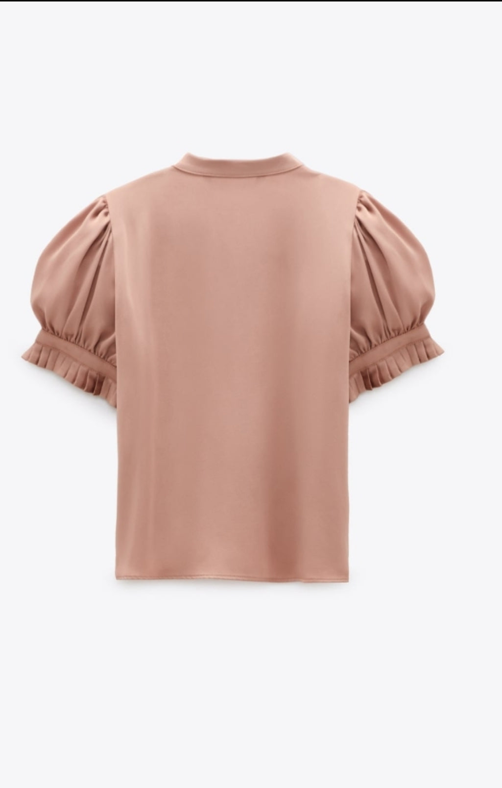 Blouse with pleated bow