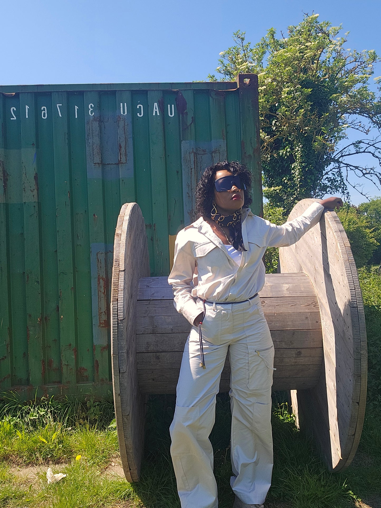Long Utility jumpsuit